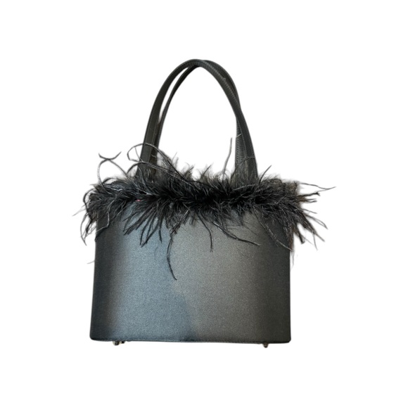 Black Feather Heart Love + Lover Shoulder Bag Purse - Picture 5 of 6